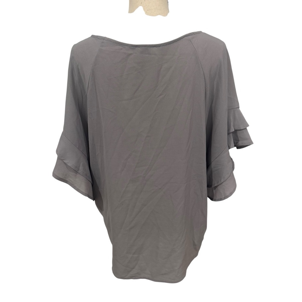 Umgee Gray Blouse Size Medium - Picture 5 of 9
